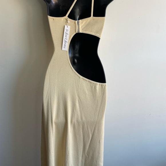 NWT For Love & Lemons||Keisha Maxi Dress in Tan, Size Large - Picture 10 of 13